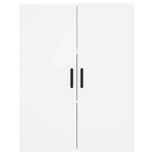 Visoka komoda bijela 69,5x34x180 cm konstruirano drvo - Bijela 1 2 staklena vrata Cijena