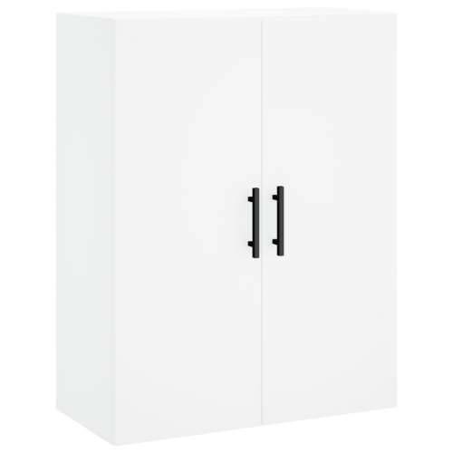 Visoka komoda bijela 69,5x34x180 cm konstruirano drvo - Bijela 1 2 staklena vrata Cijena