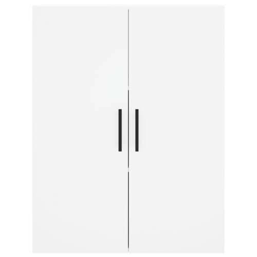 Visoka komoda bijela 69,5x34x180 cm konstruirano drvo - Bijela 1 2 staklena vrata Cijena