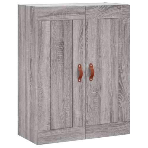 Visoka komoda siva sonome 69,5x34x180 cm od konstruiranog drva - Sivi hrast sonoma 1 1 staklena vrata 3 ladice Cijena