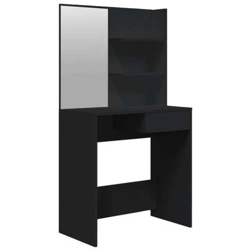 Toaletni stolić s ogledalom crni 74,5 x 40 x 141 cm Cijena