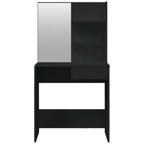 Toaletni stolić s ogledalom crni 74,5 x 40 x 141 cm - Crna 1 Cijena