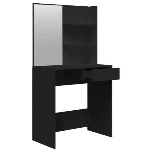 Toaletni stolić s ogledalom crni 74,5 x 40 x 141 cm - Crna 1 Cijena