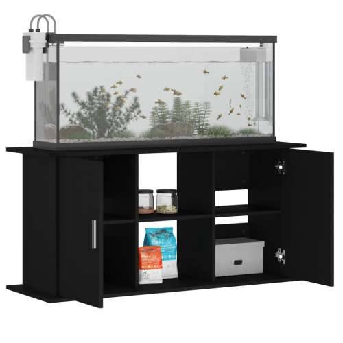 Stalak za akvarij crni 121 x 41 x 58 cm od konstruiranog drva - Crna 121 x 41 x 58 cm Cijena