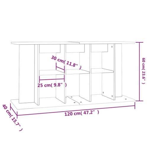 Stalak za akvarij boja hrasta 120x40x60 cm konstruirano drvo - Sivi hrast sonoma 120 x 40 x 60 cm Cijena