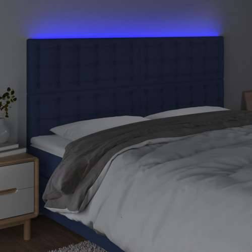 LED uzglavlje plavo 180x5x118/128 cm od tkanine - Plava 180 x 5 x 118/128 cm 1 Cijena