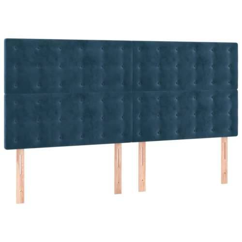 LED uzglavlje tamnoplavo 180x5x118/128 cm baršunasto - Tamno plava 180 x 5 x 118/128 cm 1 Cijena