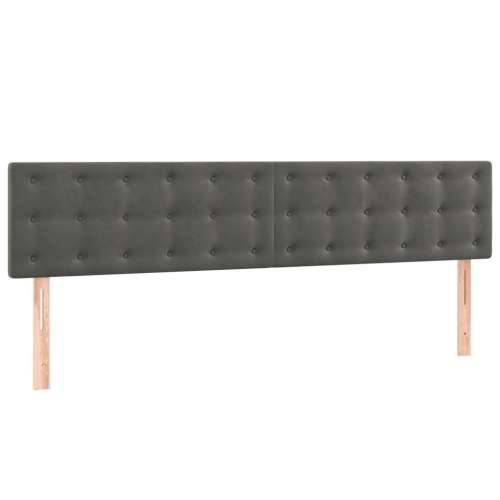 Krevet s oprugama i madracem tamnosivi 180x200 cm baršunasti - Tamno siva 180 x 200 cm gumbi Cijena