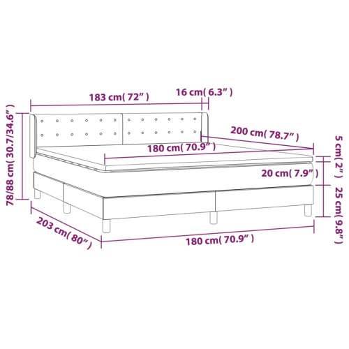 Krevet s oprugama i madracem tamnosivi 180x200 cm baršunasti - Tamno siva 180 x 200 cm gumbi Cijena