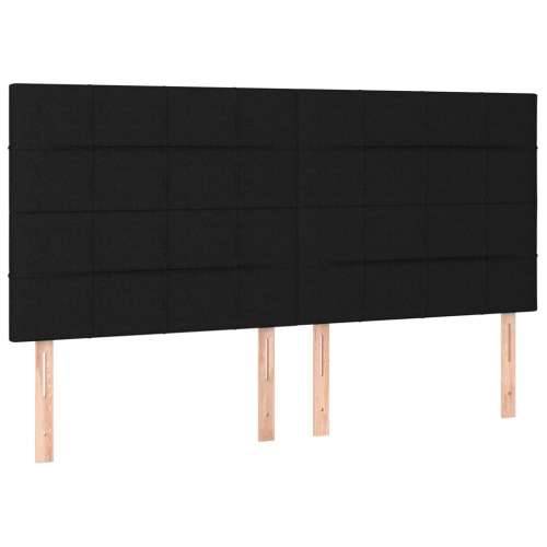 Krevet s oprugama i madracem crni 180x200 cm od tkanine - Crna 180 x 200 cm Blok s kvadratima Cijena