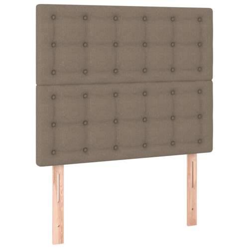 Krevet s oprugama i madracem smeđesivi 90x200 cm od tkanine - Sivo-smeđa 90 x 200 cm gumbi Cijena