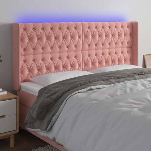 LED uzglavlje ružičasto 183x16x118/128 cm baršunasto - Ružičasta 183 x 16 x 118/128 cm 1 Cijena