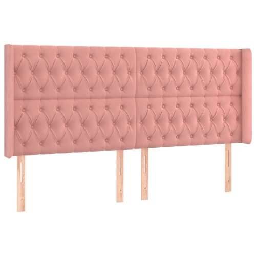 LED uzglavlje ružičasto 183x16x118/128 cm baršunasto - Ružičasta 183 x 16 x 118/128 cm 1 Cijena