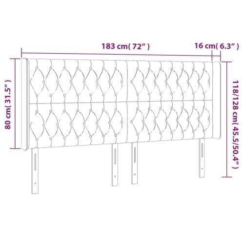 LED uzglavlje ružičasto 183x16x118/128 cm baršunasto - Ružičasta 183 x 16 x 118/128 cm 1 Cijena