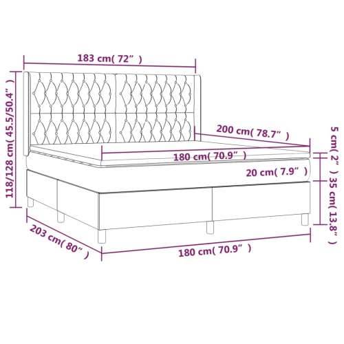 Krevet s oprugama i madracem crni 180x200 cm baršunasti - Crna 180 x 200 cm Dizajn s gumbima Cijena