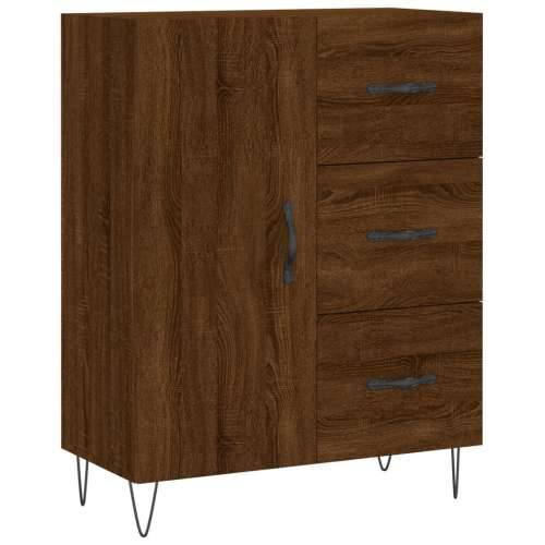 Visoka komoda boja hrasta 69,5x34x180 cm od konstruiranog drva - Smeđi hrast 1 1 vrata 3 ladice Cijena