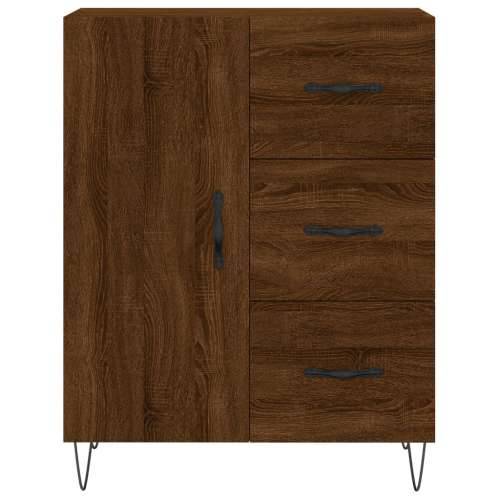 Visoka komoda boja hrasta 69,5x34x180 cm od konstruiranog drva - Smeđi hrast 1 1 vrata 3 ladice Cijena