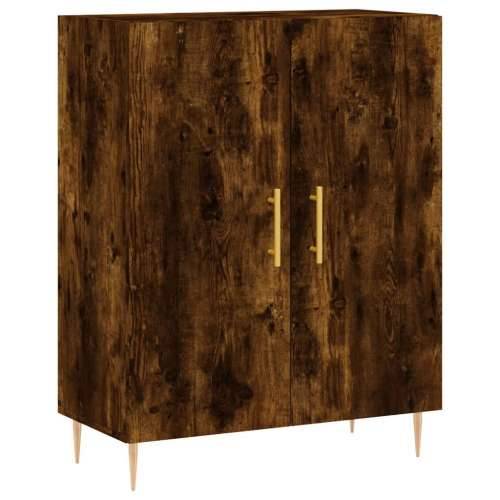 Visoka komoda dimljeni hrast 69,5x34x180 cm konstruiranog drva - Dimljeni hrast 1 2 vrata Cijena
