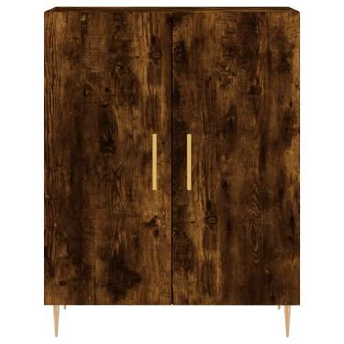Visoka komoda dimljeni hrast 69,5x34x180 cm konstruiranog drva - Dimljeni hrast 1 2 vrata Cijena