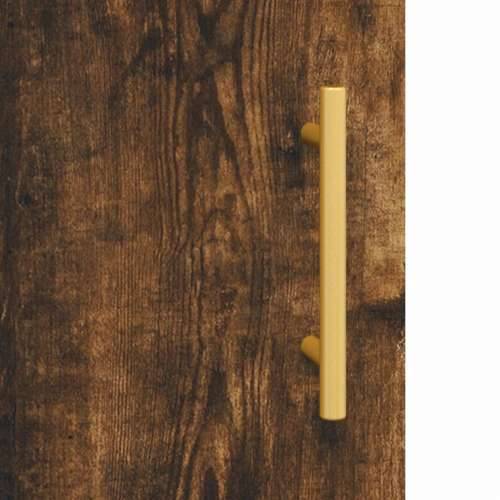 Visoka komoda dimljeni hrast 69,5x34x180 cm konstruiranog drva - Dimljeni hrast 1 2 vrata Cijena