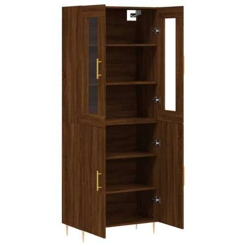 Visoka komoda boja hrasta 69,5x34x180 cm od konstruiranog drva - Smeđi hrast 1 2 vrata Cijena
