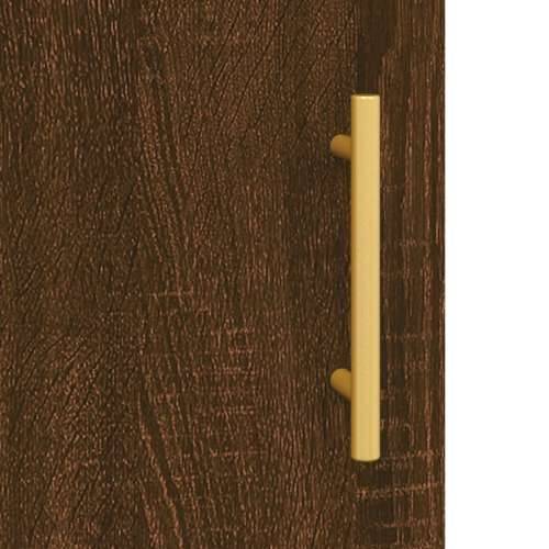 Visoka komoda boja hrasta 69,5x34x180 cm od konstruiranog drva - Smeđi hrast 1 2 vrata Cijena
