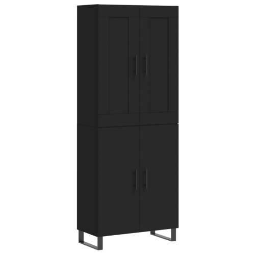 Visoka komoda crni 69,5x34x180 cm konstruirano drvo - Crna 1 2 vrata Cijena