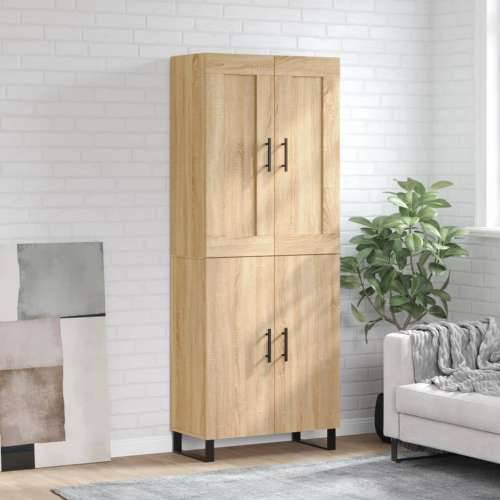 Visoka komoda hrasta sonome 69,5x34x180cm od konstruiranog drva - sonoma hrast 1 2 vrata Cijena