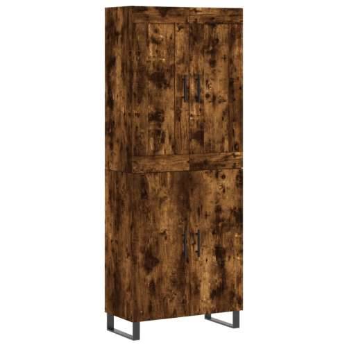 Visoka komoda dimljeni hrast 69,5x34x180 cm konstruiranog drva - Dimljeni hrast 1 2 vrata Cijena