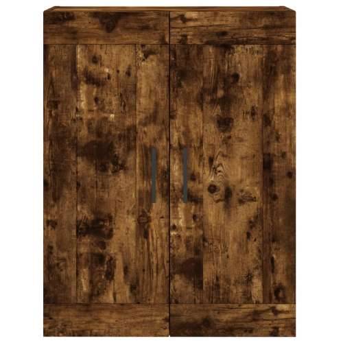 Visoka komoda dimljeni hrast 69,5x34x180 cm konstruiranog drva - Dimljeni hrast 1 2 vrata Cijena