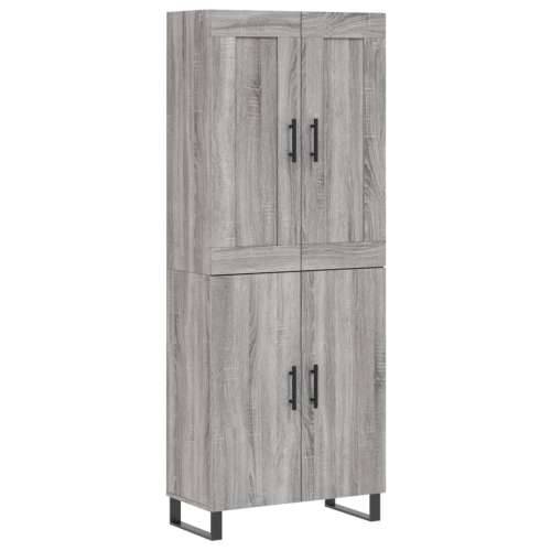 Visoka komoda siva sonome 69,5x34x180 cm od konstruiranog drva - Sivi hrast sonoma 1 2 vrata Cijena