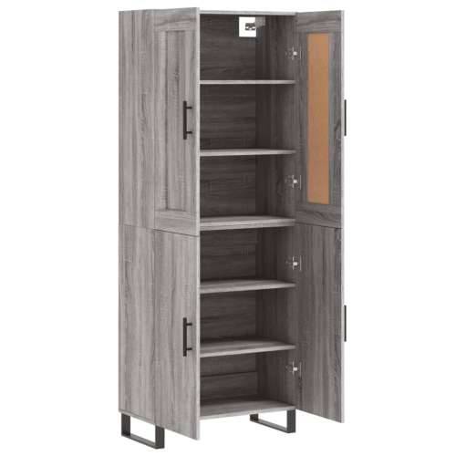 Visoka komoda siva sonome 69,5x34x180 cm od konstruiranog drva - Sivi hrast sonoma 1 2 vrata Cijena