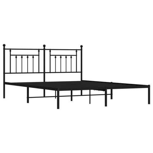 Metalni okvir za krevet s uzglavljem crni 180x200 cm - Crna 180 x 200 cm s uzglavljem Cijena