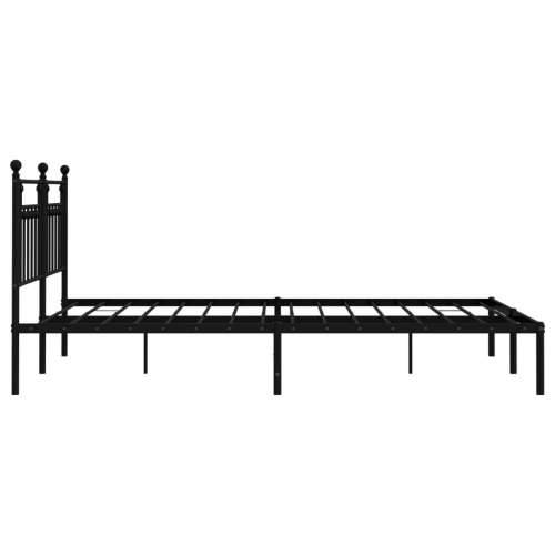Metalni okvir za krevet s uzglavljem crni 180x200 cm - Crna 180 x 200 cm s uzglavljem Cijena