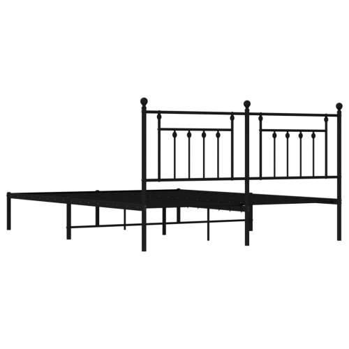 Metalni okvir za krevet s uzglavljem crni 180x200 cm - Crna 180 x 200 cm s uzglavljem Cijena