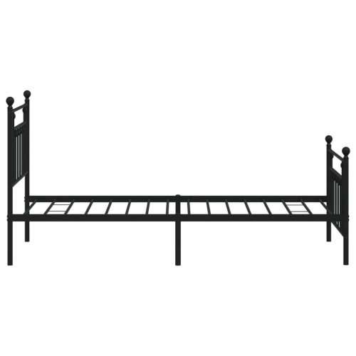 Metalni okvir kreveta uzglavlje i podnožje crni 90 x 200 cm - Crna 90 x 200 cm s uzglavljem i podnožjem Cijena