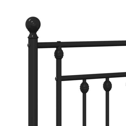Metalni okvir kreveta uzglavlje i podnožje crni 120x190 cm - Crna 120 x 190 cm s uzglavljem i podnožjem Cijena