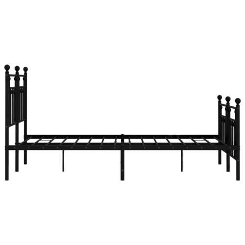 Metalni okvir kreveta uzglavlje i podnožje crni 140x190 cm - Crna 140 x 190 cm s uzglavljem i podnožjem Cijena
