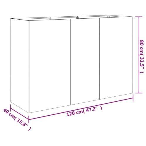 Povišena gredica - Vrtna gredica 120 x 40 x 80 cm od čelika COR-TEN - 120 x 40 x 80 cm 1 Cijena