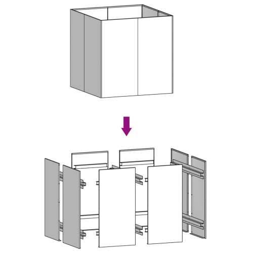 Posuda za sadnju 80 x 80 x 80 cm od čelika COR-TEN - 80 x 80 x 80 cm 1 Cijena