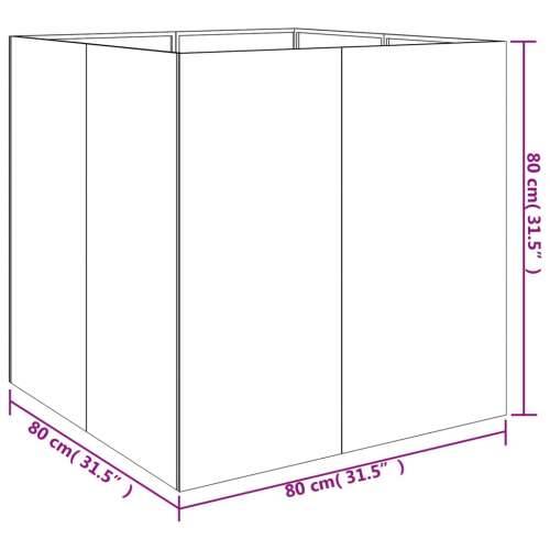 Posuda za sadnju 80 x 80 x 80 cm od čelika COR-TEN - 80 x 80 x 80 cm 1 Cijena