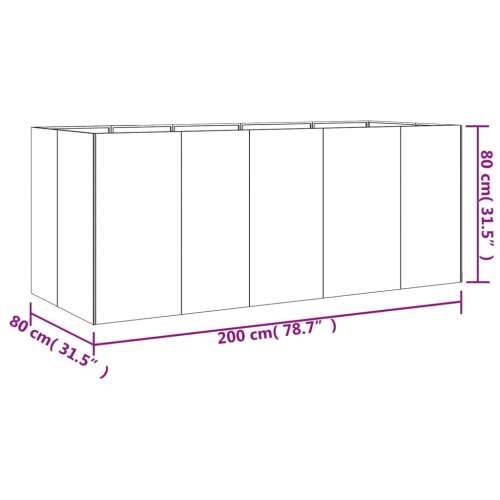 Povišena gredica - Vrtna gredica 200 x 80 x 80 cm od čelika COR-TEN - 200 x 80 x 80 cm 1 Cijena