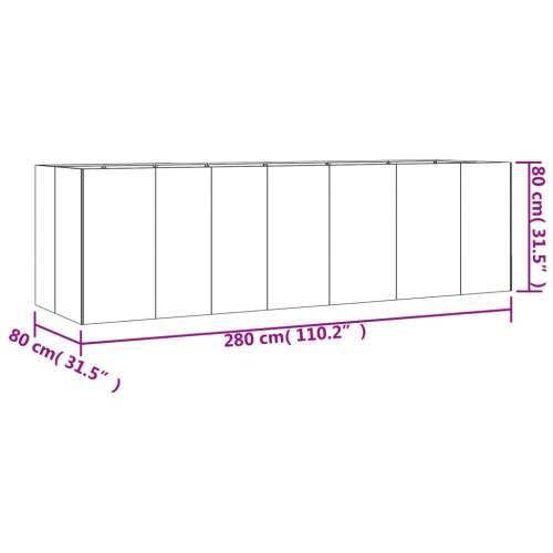 Povišena gredica - Vrtna gredica 280 x 80 x 80 cm od čelika COR-TEN - 280 x 80 x 80 cm 1 Cijena