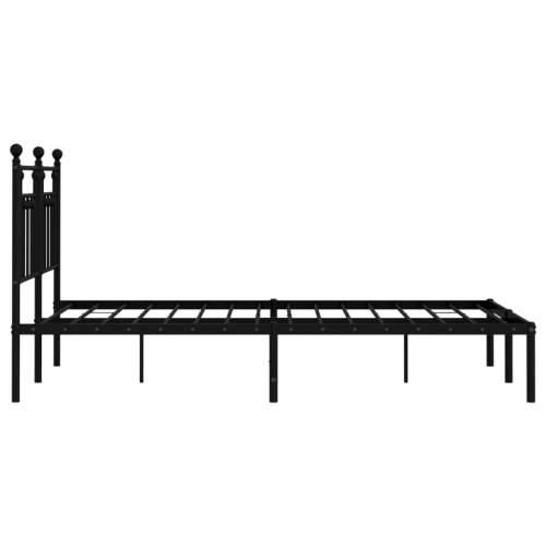 Metalni okvir za krevet s uzglavljem crni 140x200 cm - Crna 140 x 200 cm s uzglavljem Cijena