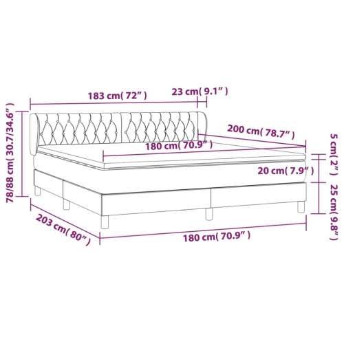 Krevet s oprugama i madracem tamnoplavi 180x200 cm baršunasti - Tamno plava 180 x 200 cm Dizajn s gumbima Cijena