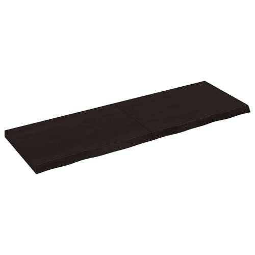 Zidna polica tamnosmeđa 120x40x(2-4) cm od obrađene hrastovine - Tamno smeđa 120 x 40 x 4 cm 1 Cijena