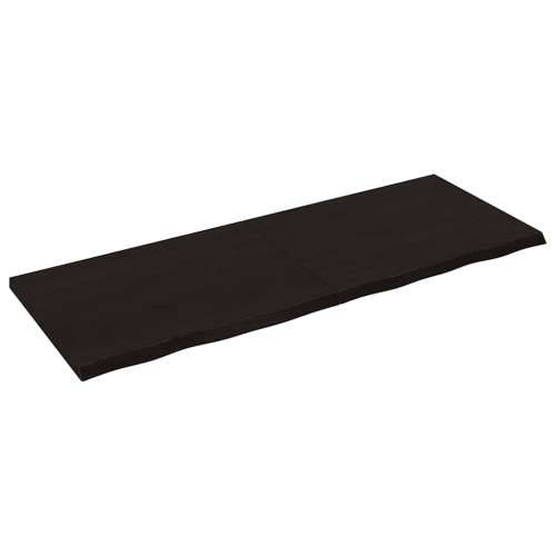 Zidna polica tamnosmeđa 160x60x(2-4) cm od obrađene hrastovine - Tamno smeđa 160 x 60 x 4 cm 1 Cijena