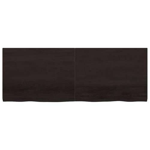 Zidna polica tamnosmeđa 160x60x(2-4) cm od obrađene hrastovine - Tamno smeđa 160 x 60 x 4 cm 1 Cijena