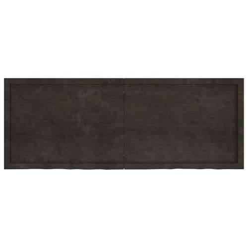 Zidna polica tamnosmeđa 160x60x(2-4) cm od obrađene hrastovine - Tamno smeđa 160 x 60 x 4 cm 1 Cijena