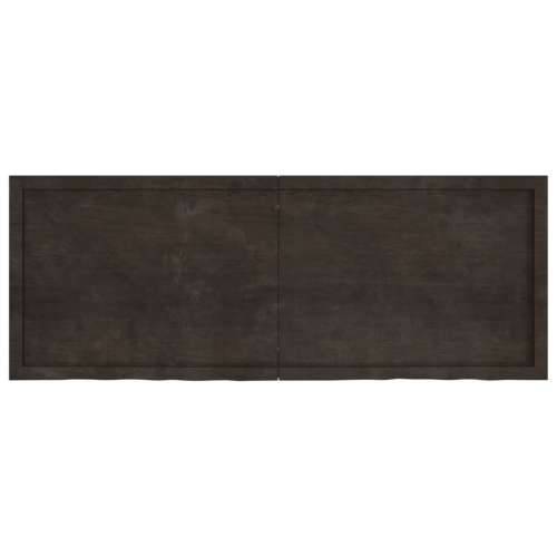 Zidna polica tamnosmeđa 160x60x(2-4) cm od obrađene hrastovine - Tamno smeđa 160 x 60 x 4 cm 1 Cijena